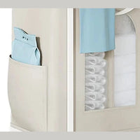 Panier à linge en tissu 3 compartiments sur roulettes