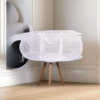 Panier à linge rectangulaire pliable en tissu maille polyester
