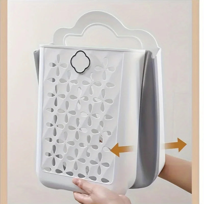 Panier à linge mural pliable en plastique