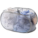 Panier à linge rectangulaire pliable en tissu maille polyester