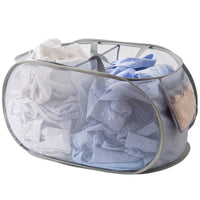 Panier à linge rectangulaire pliable en tissu maille polyester