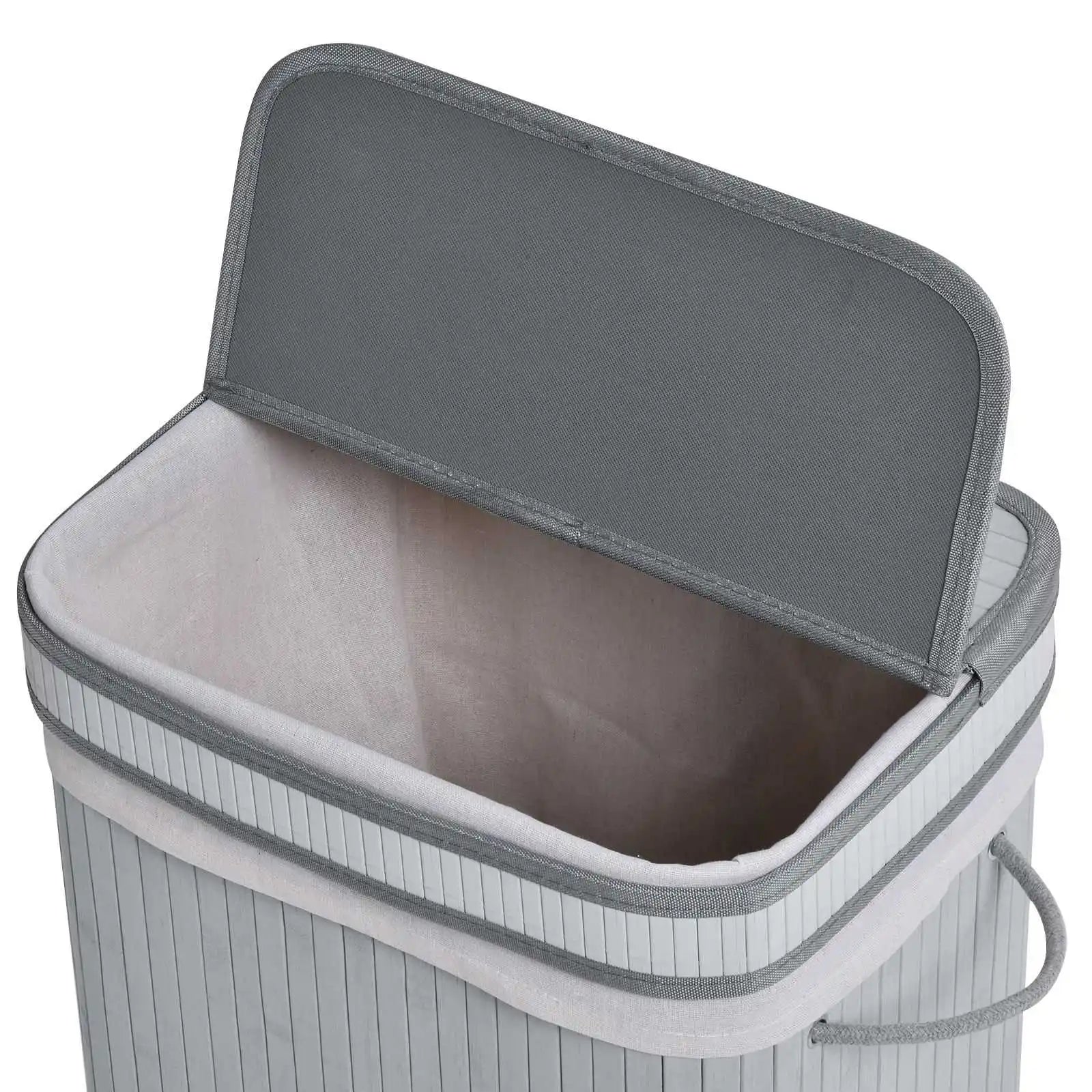Panier à linge en bambou avec couvercle