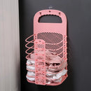 Panier à linge mural pliable en plastique - compact