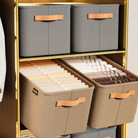 Panier de rangement pliable avec couvercle