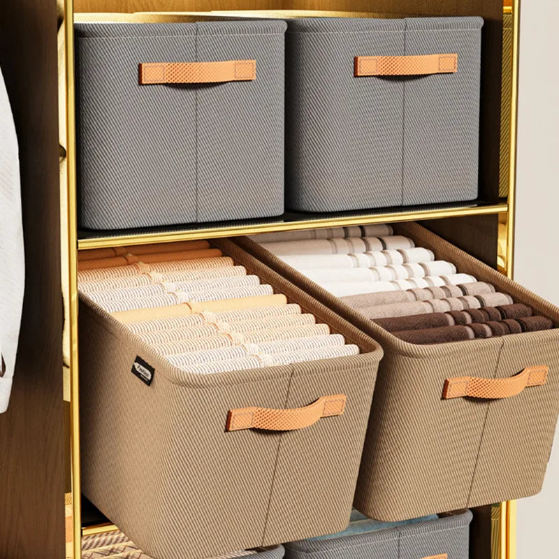 Panier de rangement pliable avec couvercle
