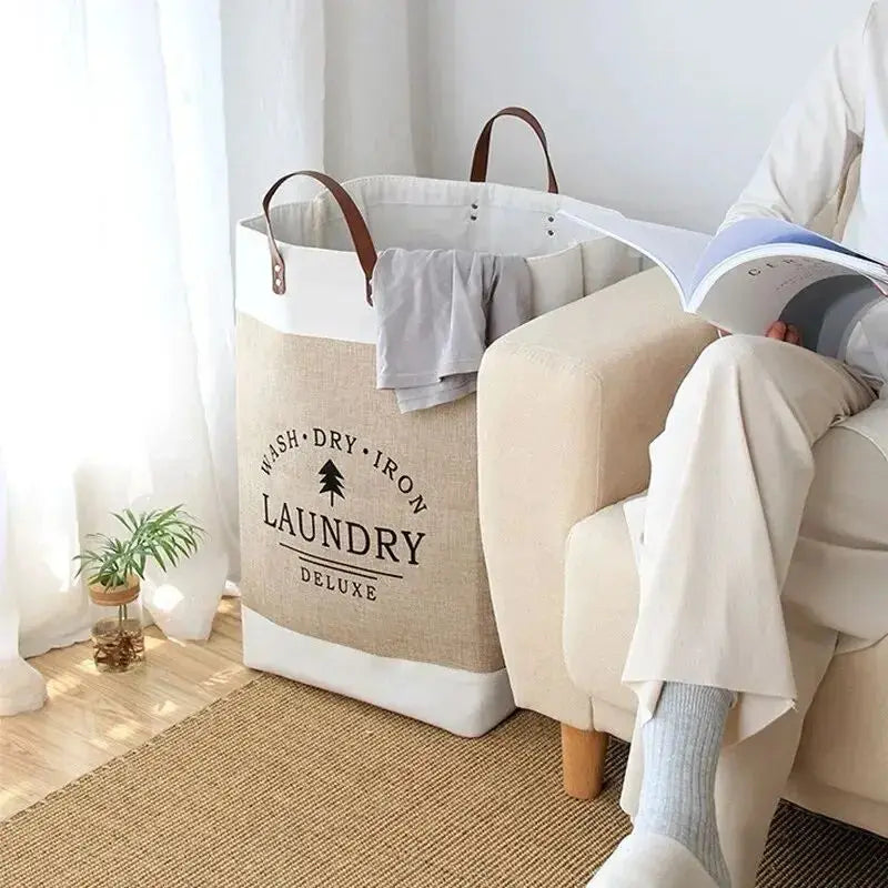 Panier à linge en tissu pliable grand format