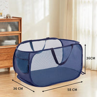 Panier à linge rectangulaire pliable en tissu maille polyester