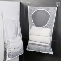 Panier à linge en maille mural pliable