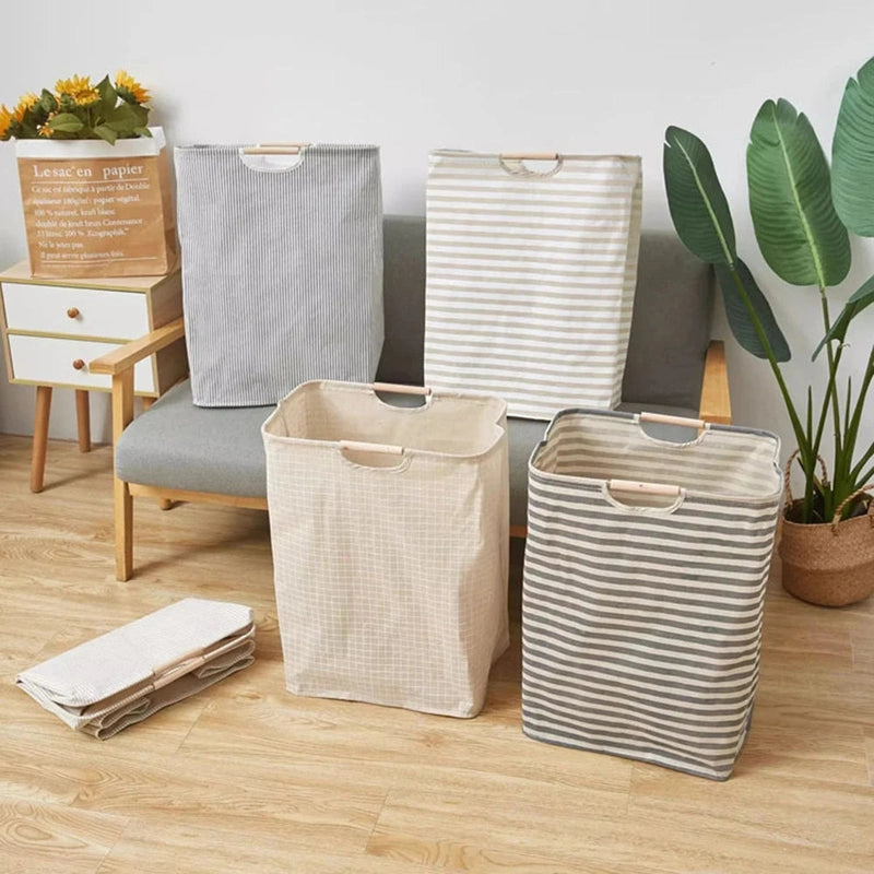 Panier à linge en tissu coton pliable imperméable