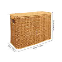 Panier à linge rangement tressé avec poignées