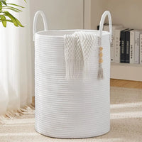 Grand panier à linge tressé