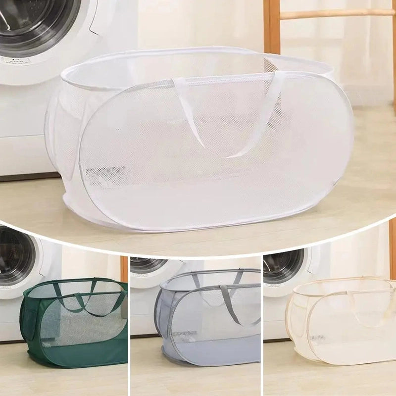 Panier à linge pliable mural compact