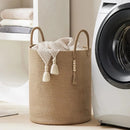 Grand panier à linge tressé