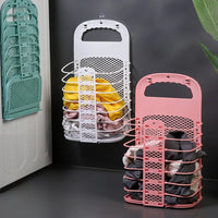 Panier à linge mural pliable en plastique - compact