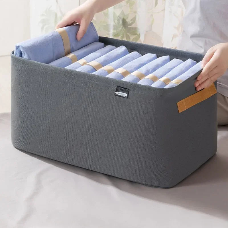 Panier de rangement pliable avec couvercle
