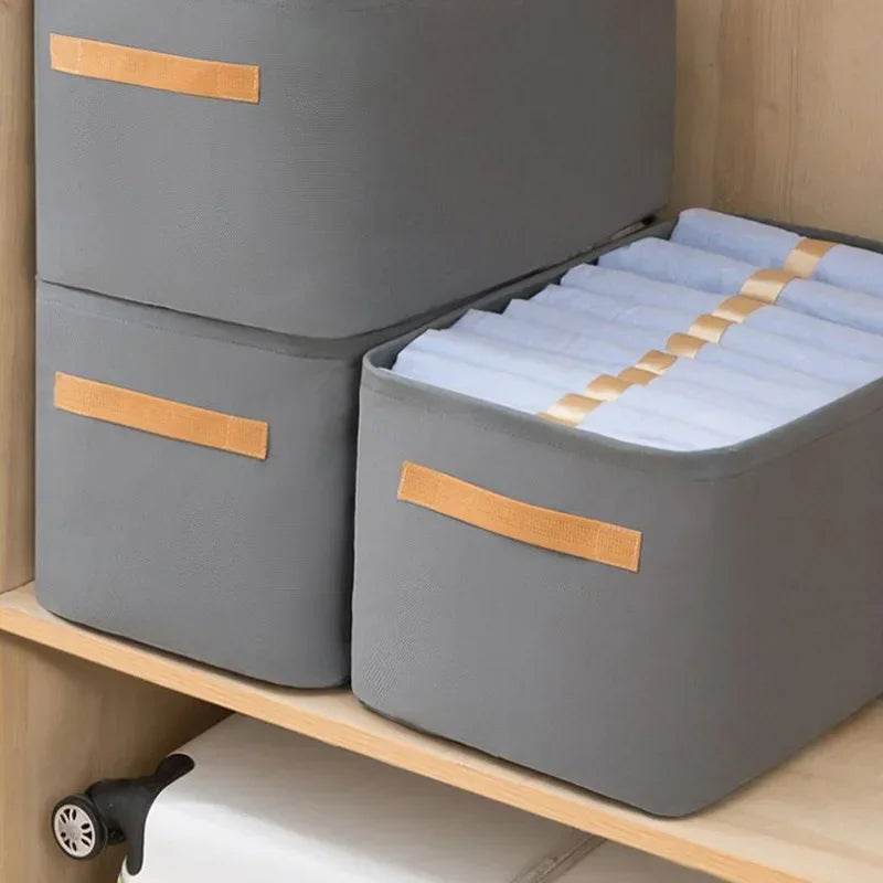 Panier de rangement pliable avec couvercle