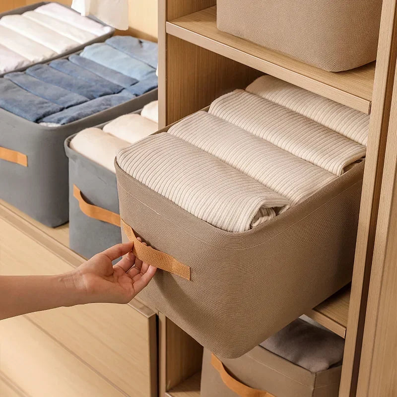 Panier de rangement pliable avec couvercle
