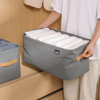 Panier de rangement pliable avec couvercle