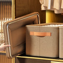 Panier de rangement pliable avec couvercle