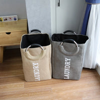 Grand panier à linge en tissu pliable