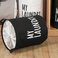 Panier à linge en tissu pliable avec cordon