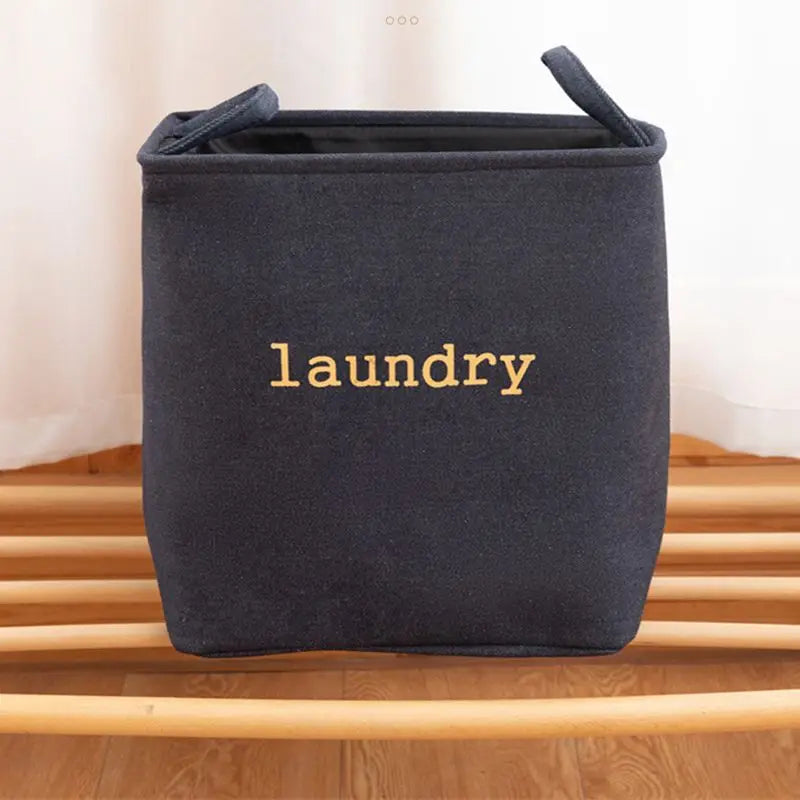 Panier à linge pliable en toile de jute