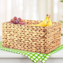 Panier à linge rangement rectangulaire en rotin naturel tressé à la main