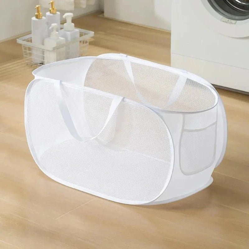 Panier à linge pliable mural compact