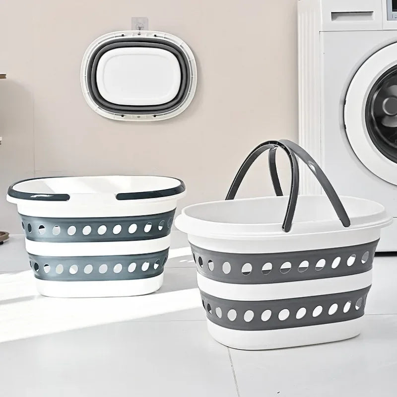 Panier à linge pliable 16L en plastique rigide