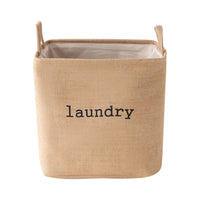Panier à linge pliable en toile de jute