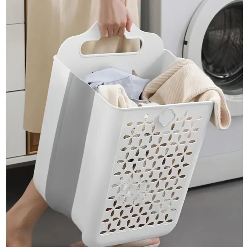 Panier à linge mural pliable en plastique