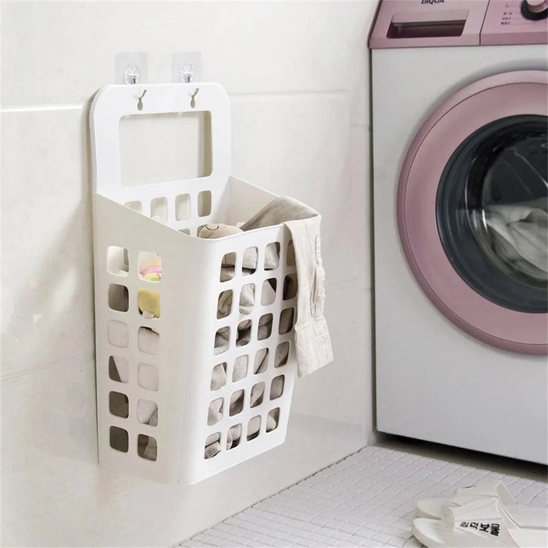 Panier à linge en plastique mural