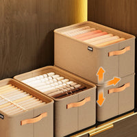 Panier de rangement pliable avec couvercle