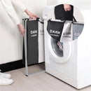 Panier à linge en tissu 3 compartiments pliable