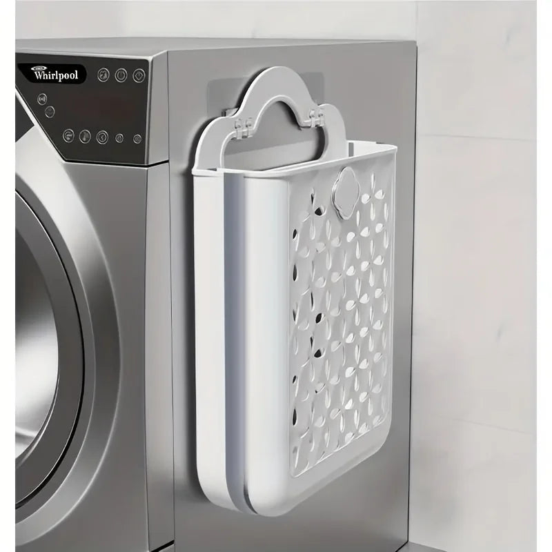 Panier à linge mural pliable en plastique