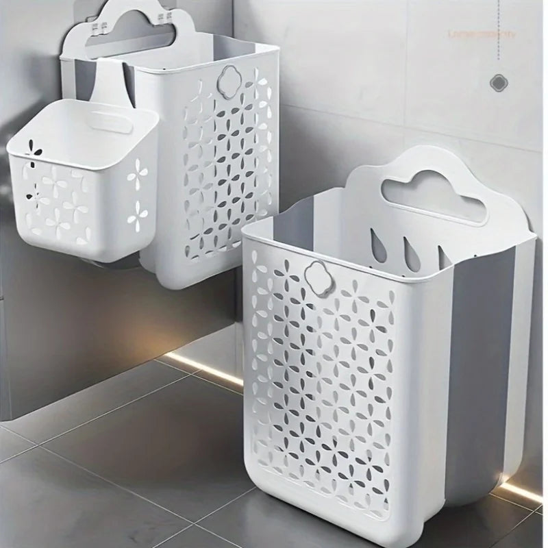 Panier à linge mural pliable en plastique