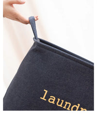 Panier à linge pliable en toile de jute