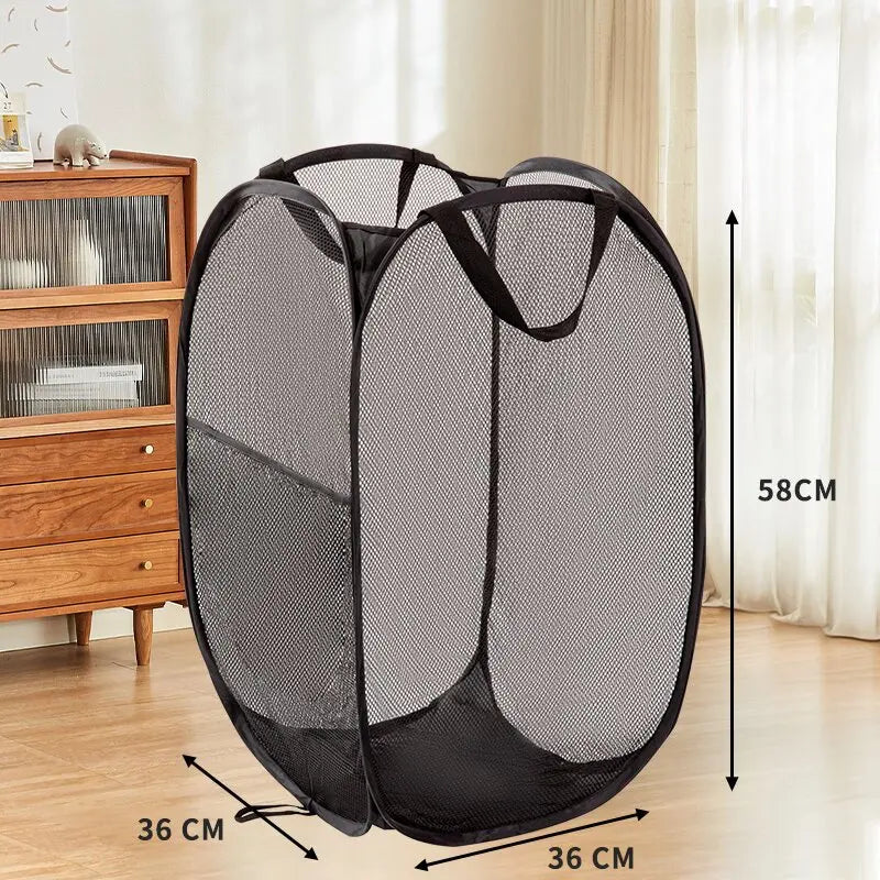 Panier à linge pliable mural compact