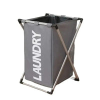 Panier à linge en tissu 3 compartiments pliable