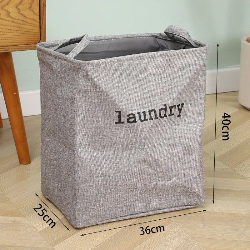 Panier à linge pliable en toile de jute