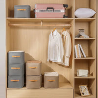 Panier de rangement pliable avec couvercle