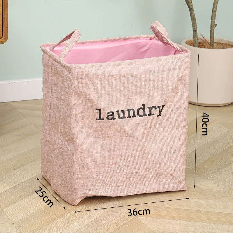 Panier à linge pliable en toile de jute