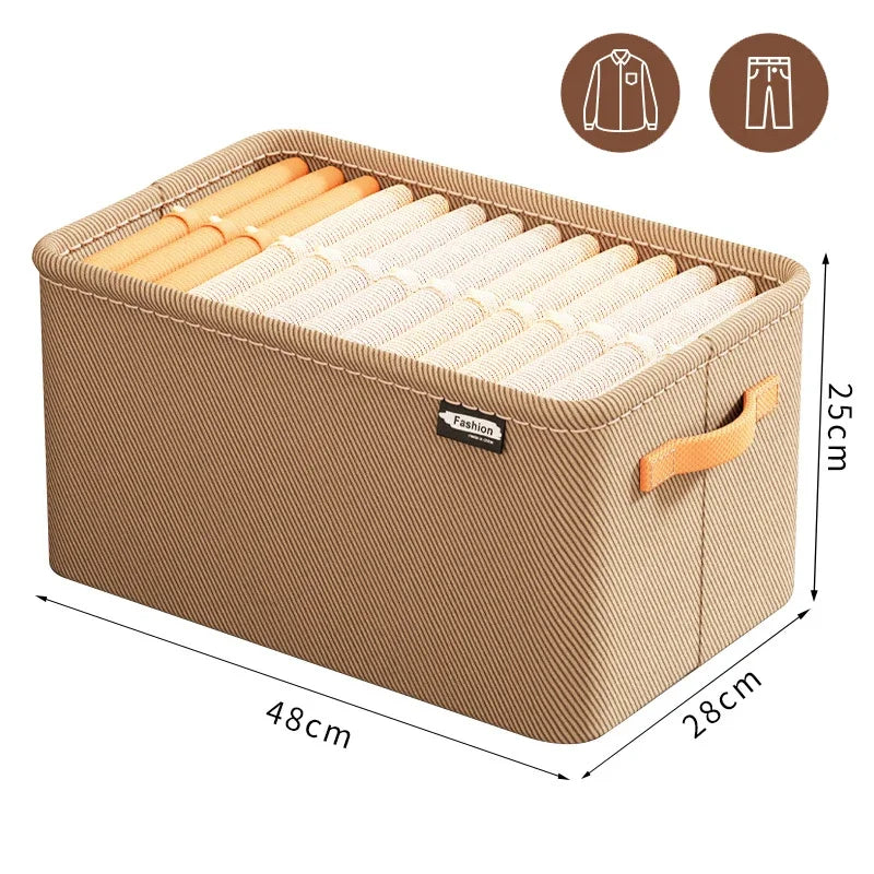Panier de rangement pliable avec couvercle