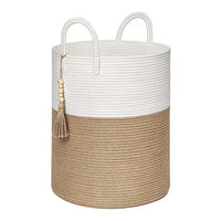 Grand panier à linge tressé