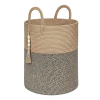 Grand panier à linge tressé