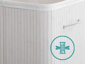 Panier à linge en bambou avec couvercle - 150L